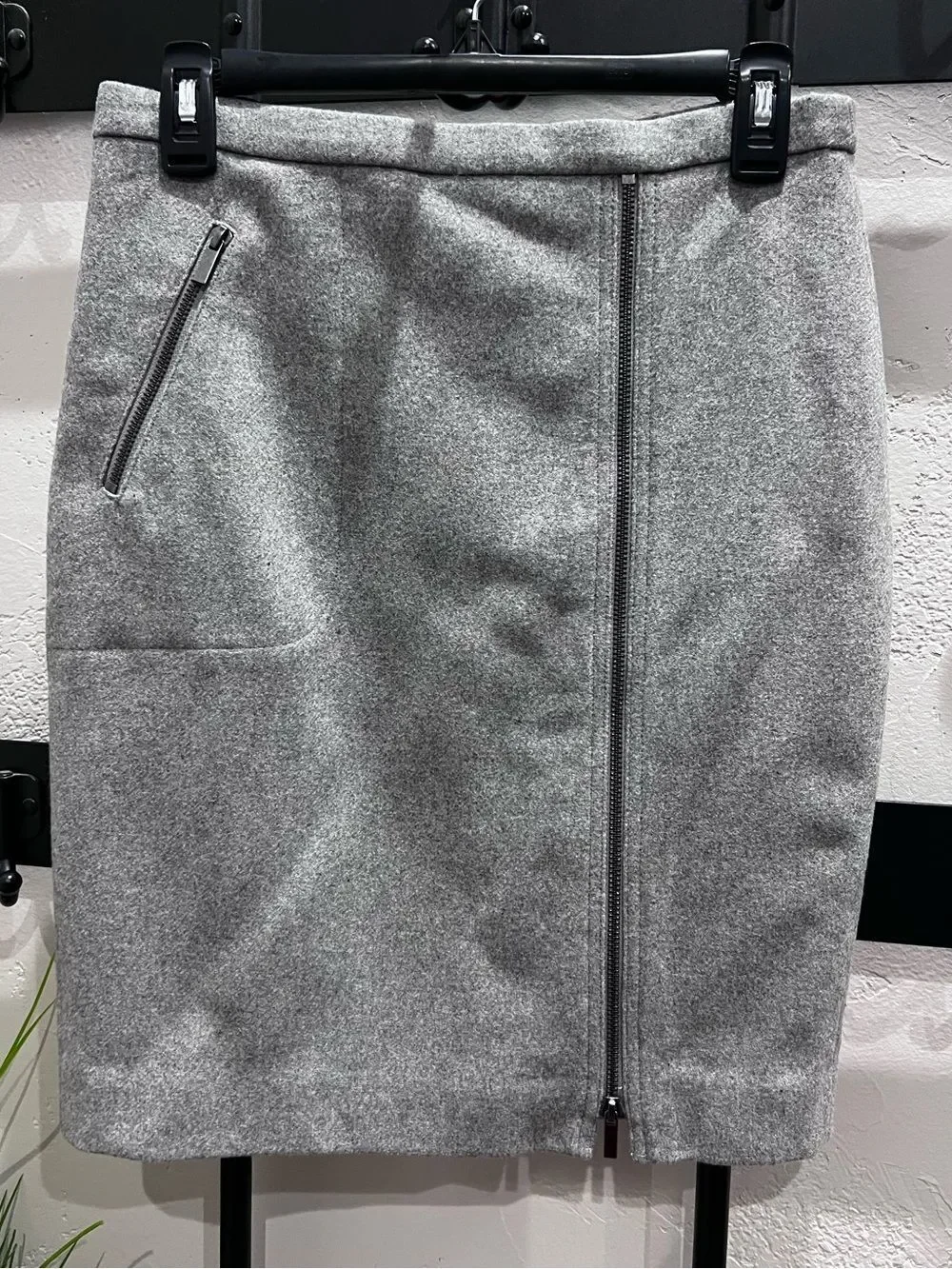 J.Crew Wool Pencil Skirt Light Grey Size 2